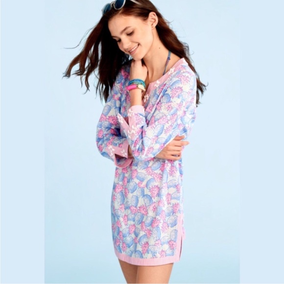 VINEYARD VINES XL Women's Cover Up Embellished Beading with Pineapple Print - Picture 2 of 9